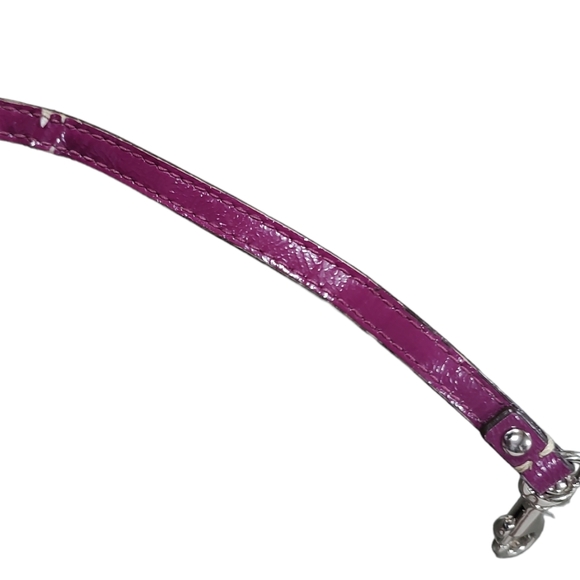 COACH Signature Stripe Large Wristlet Wallet Khaki Berry F47706 - Picture 15 of 16